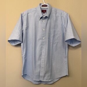 Cambridge Classics for Mervyn’s Light Blue Short Sleeve Button Down Mens 16 Y2K